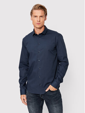 Casual Friday Casual Friday Camicia Palle 500924 Blu scuro Slim Fit