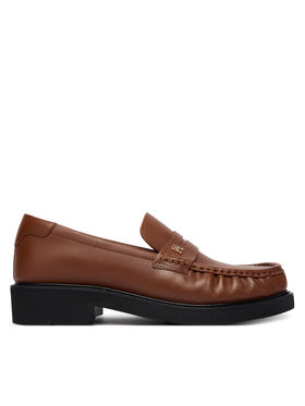 Tommy Hilfiger Tommy Hilfiger Loaferice Th Square Toe Leather Loafer FW0FW08977 Smeđa
