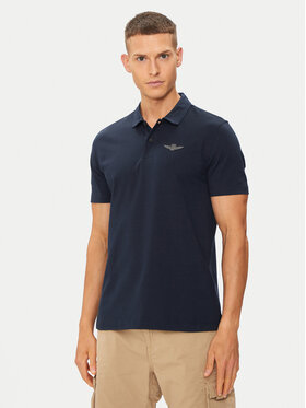 Aeronautica Militare Aeronautica Militare Тениска с яка и копчета 241PO1780J593 Тъмносин Regular Fit