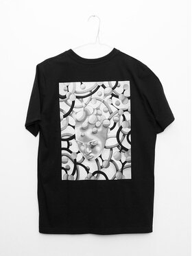 MyStars MyStars T-Shirt Koszulka Z Krótkim Rękawem Męska Czarna Morphism Transformation BW S Czarny Regular Fit