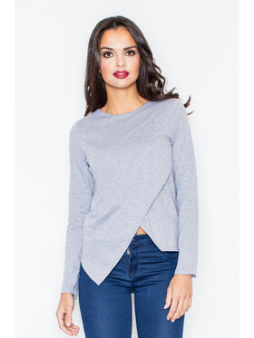FIGL FIGL Bluzka M210 Szary Regular Fit