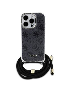 Guess Guess Etui na telefon Cord 4G Print Czarny