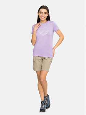 Viking Viking T-Shirt Lenta Bamboo Light Lady Fioletowy Regular Fit