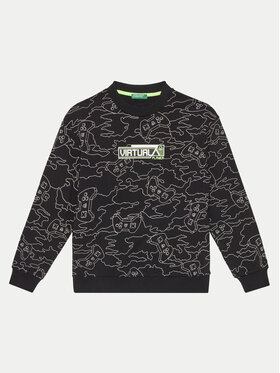 United Colors Of Benetton United Colors Of Benetton Bluză 3GHMC10M5 Negru Regular Fit