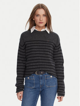 Tommy Hilfiger Tommy Hilfiger Пуловер WW0WW46438 Сив Regular Fit