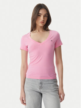 Tommy Jeans Tommy Jeans T-shirt DW0DW20458 Svijetlo roza Slim Fit
