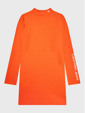 Calvin Klein Jeans Calvin Klein Jeans Ежедневна рокля IG0IG01811 Оранжев Regular Fit