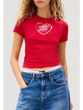 Tommy Jeans Tommy Jeans T-Shirt TJW SLIM SH HEART TE Κόκκινο Slim Fit