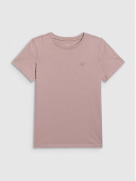 4F 4F T-Shirt BASIC+ Beżowy Oversize