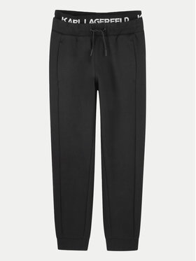 Karl Lagerfeld Kids Karl Lagerfeld Kids Долнище анцуг Z30263 M Черен Regular Fit