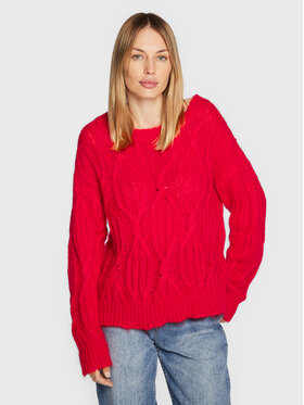 TWINSET TWINSET Πουλόβερ 222TT3340 Κόκκινο Relaxed Fit