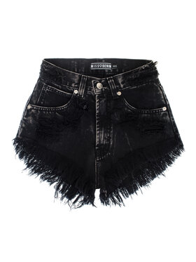 MissDenim MissDenim Džínsové šortky High Waist Sivá Regular Fit