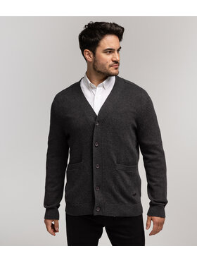 Lee Cooper Lee Cooper Kardigan JUAN 1813 Szary Regular Fit
