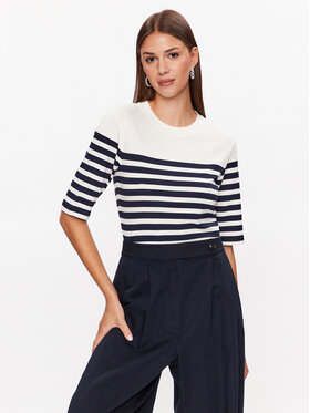 Gant Gant Marškinėliai Striped 4203481 Balta Regular Fit