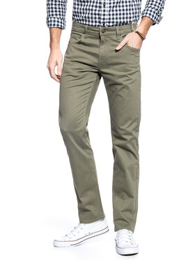 Lee Lee Spodnie materiałowe DAREN ZIP FLY Zielony Straight Fit