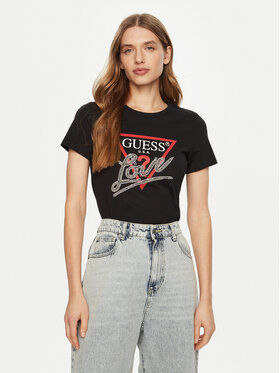 Guess Guess Тишърт W5RI10 I3Z14 Черен Regular Fit