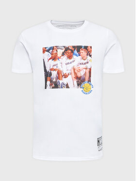 Mitchell & Ness Mitchell & Ness T-Shirt BMTRINTL1058 Biały Regular Fit