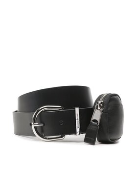 Tommy Jeans Tommy Jeans Pasek Damski Tjw Elevated Fashion Leather 3.5 AW0AW14074 Czarny