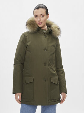 Woolrich Woolrich Daunenjacke Arctic Raccoon CFWWOU0538FRUT0001 Grün Regular Fit