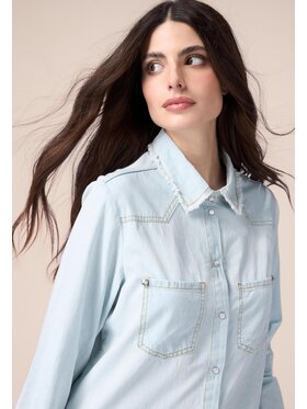 Oltre Oltre Camicia 5623R001523N014 Turchese Slim Fit