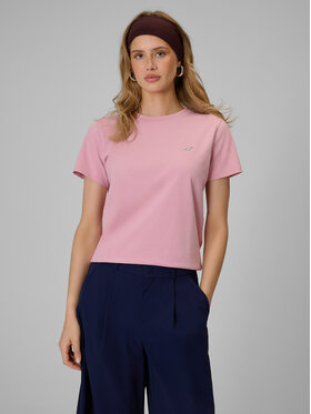 4F 4F T-Shirt BASIC+ Różowy jasny Regular Fit