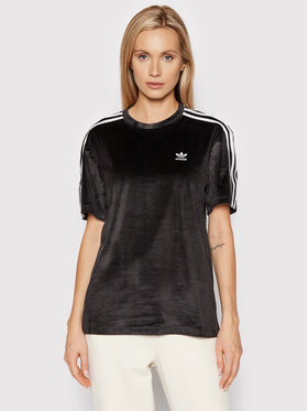 adidas adidas Póló Corded Tee H3784 Fekete Relaxed Fit