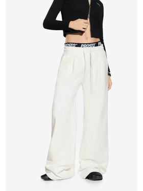 PROSTO. PROSTO. Spodnie dresowe Oversized Biały Oversize
