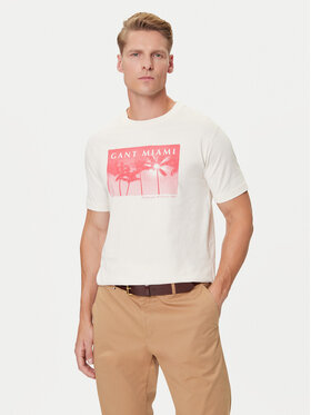Gant Gant Marškinėliai 2003342 Écru Regular Fit