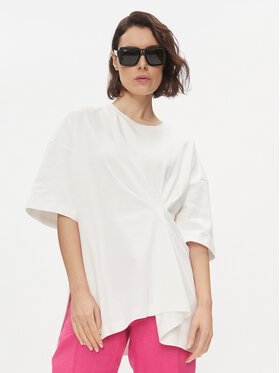 Weekend Max Mara Weekend Max Mara T-Shirt Bolero 2415941031 Biały Oversize