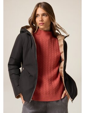 Oltre Oltre Kurtka puchowa F616R001432N0Z3 Czarny Baggy Fit