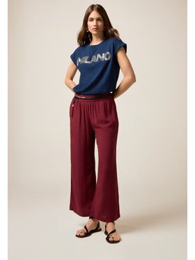 Oltre Oltre Pantaloni di tessuto P262J002325N016 Bordeaux A-Line Fit