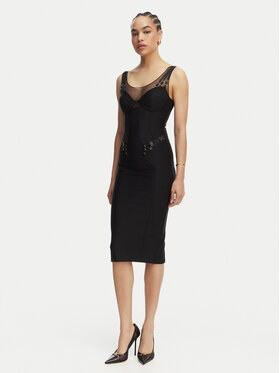 Elisabetta Franchi Elisabetta Franchi Koktejlové šaty AB-870-61E2-V650 Černá Slim Fit