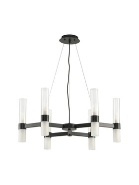 MIAhome MIAhome Lampa wisząca CANDELA-6 czarna 70 cm Czarny
