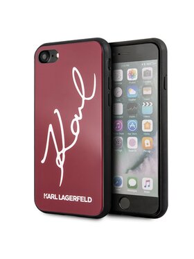 KARL LAGERFELD KARL LAGERFELD Etui na telefon Signature Glitter Czerwony