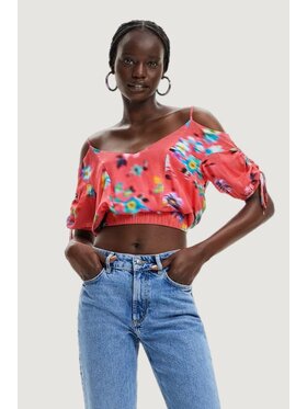 Desigual Desigual Bluzka BLUS BETTY Różowy Short Fit