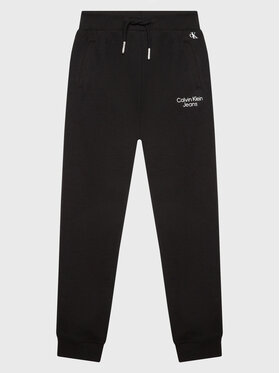 Calvin Klein Jeans Calvin Klein Jeans Spodnie dresowe Stack Logo IB0IB01282 Czarny Regular Fit