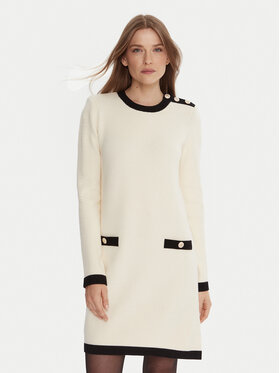 Gaudi Gaudi Rochie tricotată 521FD13009 Écru Regular Fit