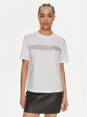 Patrizia Pepe Patrizia Pepe T-krekls 2M4389/J089-W103 Balts Regular Fit