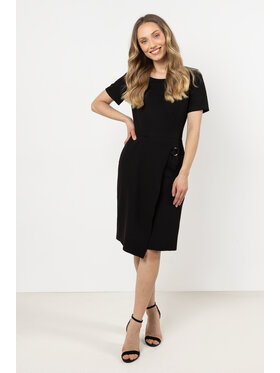 Awama Awama Sukienka koktajlowa A710 Czarny Basic Fit