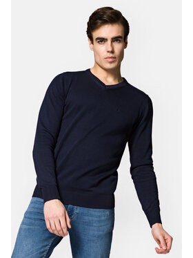 Lancerto Lancerto Sweter Jordi SW073222000070 Granatowy Regular Fit