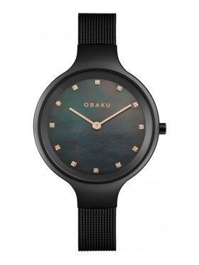 Obaku Obaku Zegarek V173LXBBMB2 Czarny