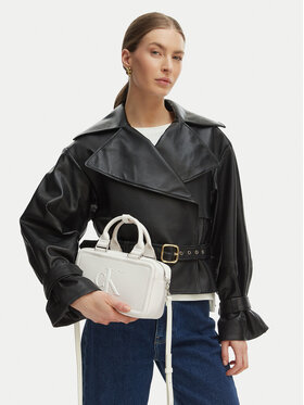Calvin Klein Calvin Klein Дамска чанта Bold Ck Bauletto Crossbody LV04F3411G Бял