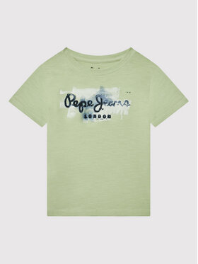 Pepe Jeans Pepe Jeans T-Shirt Golders PB501338 Zielony Slim Fit