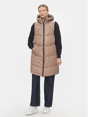 4F 4F Vestă 4FAW23TVESF074 Bej Regular Fit