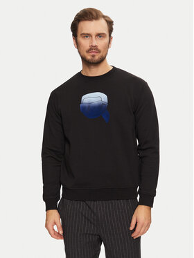 KARL LAGERFELD KARL LAGERFELD Džemperis ar kapuci 705432 551942 Melns Regular Fit