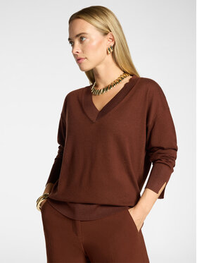 Elena Mirò Elena Mirò Sweter M112Z000879N022 Brązowy Regular Fit