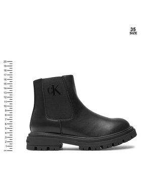 Calvin Klein Jeans Škornji Chelsea Boot V3X5-81097-1355 S Črna