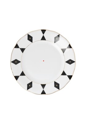 Ćmielów Ćmielów Talerz Dama Kier Biały