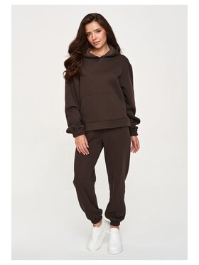 Makadamia Makadamia Dres M948 Brązowy Loose Fit