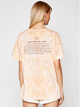 One Teaspoon T-shirt Starship Sunset Tie Dye Tee 23917 Narančasta Boyfriend Fit